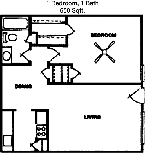 650 sq ft floorplan layout