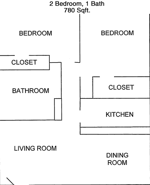 780 sq ft floorplan layout