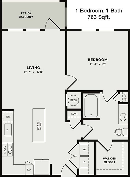 763 sq ft floorplan layout