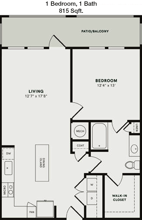 815 sq ft floorplan layout