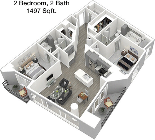 1,497 sq ft floorplan layout