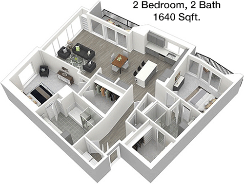1,640 sq ft floorplan layout