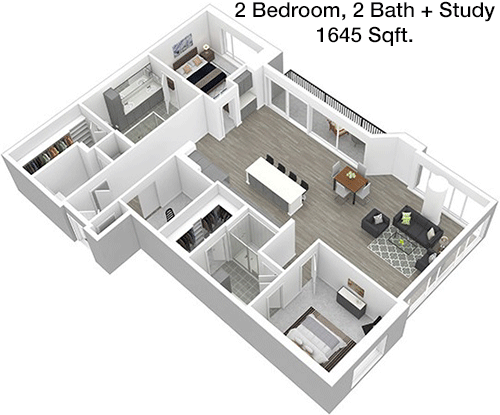 1,645 sq ft floorplan layout
