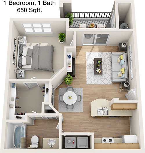 650 sq ft floorplan layout