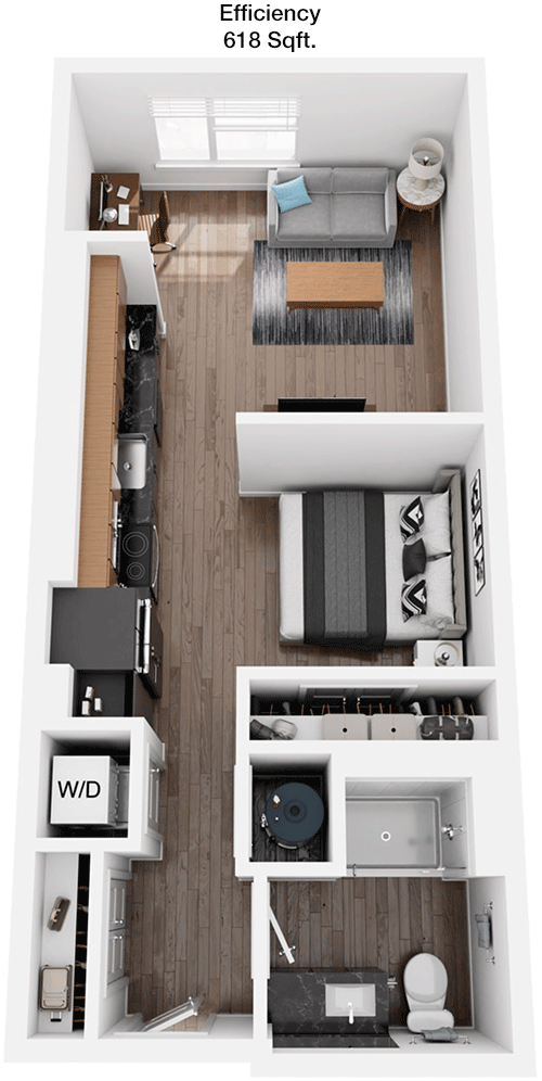 550 sq ft floorplan layout