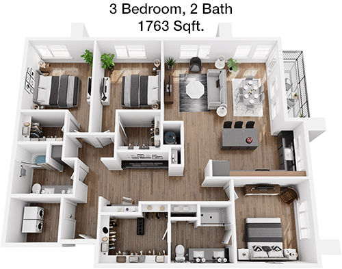 1,763 sq ft floorplan layout