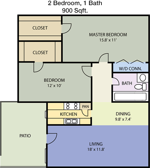 900 sq ft floorplan layout