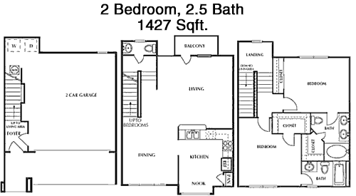 1,427 sq ft floorplan layout