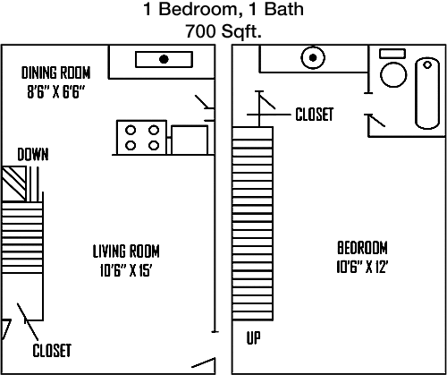 700 sq ft floorplan layout