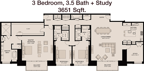 3,651 sq ft floorplan layout