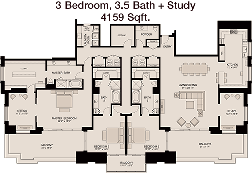 4,159 sq ft floorplan layout