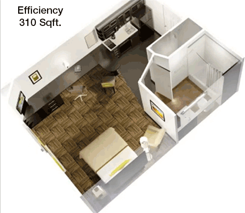 310 sq ft floorplan layout