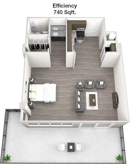 Studio floorplan layout