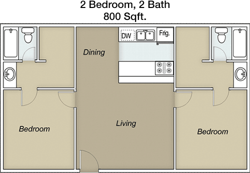 800 sq ft floorplan layout