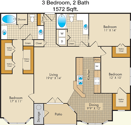1,572 sq ft floorplan layout