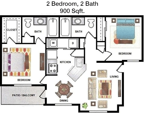 900 sq ft floorplan layout