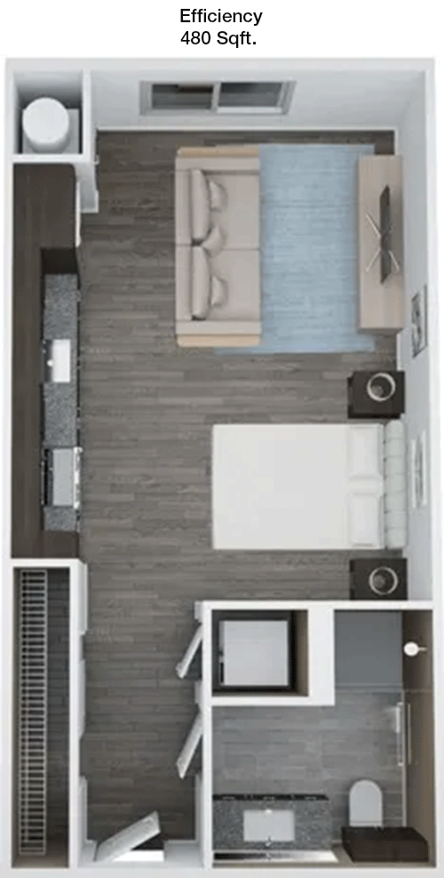 480 sq ft floorplan layout