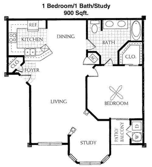900 sq ft floorplan layout