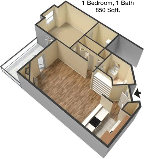 850 sq ft floorplan layout