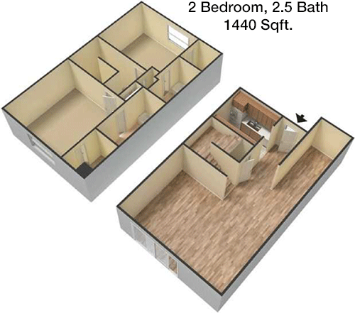 1,440 sq ft floorplan layout