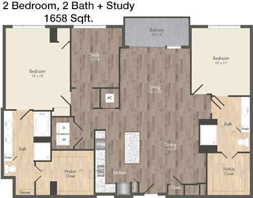 1,658 sq ft floorplan layout