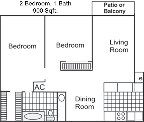 900 sq ft floorplan layout