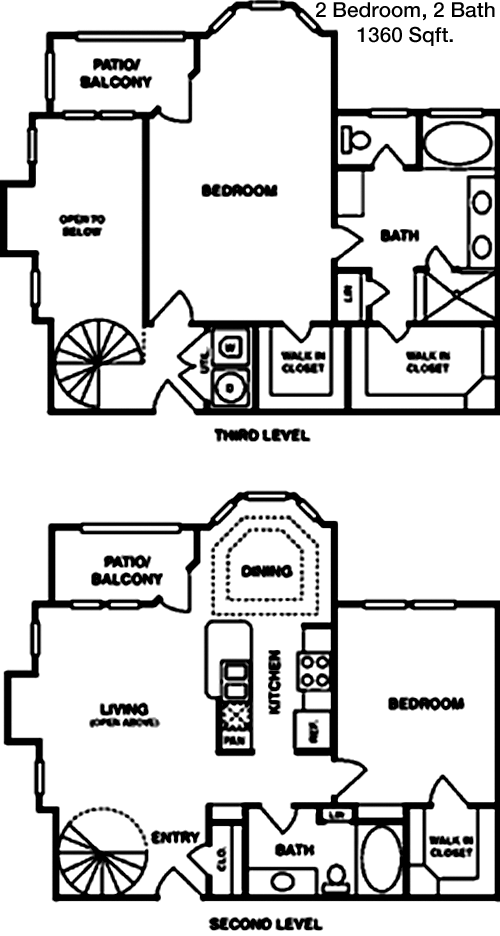 1,360 sq ft floorplan layout