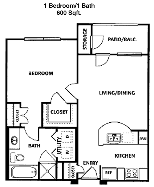 600 sq ft floorplan layout