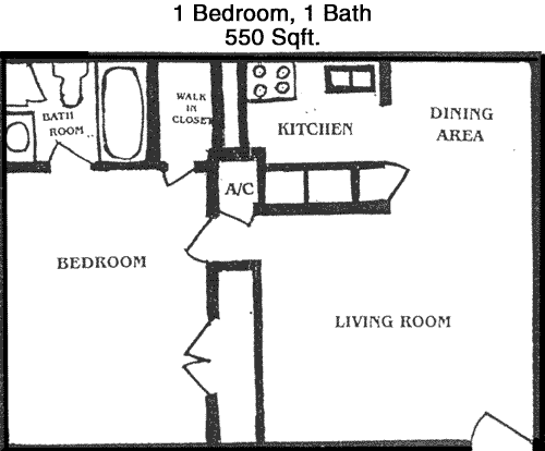 550 sq ft floorplan layout
