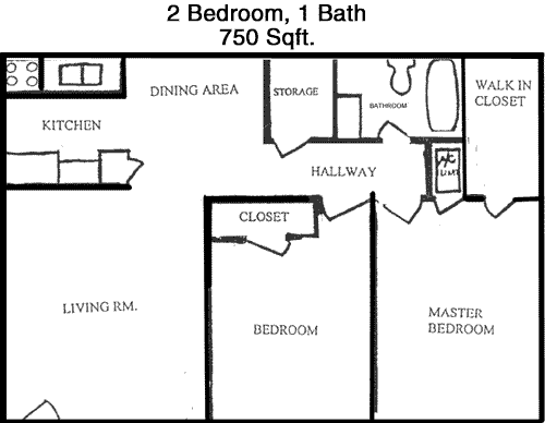 750 sq ft floorplan layout