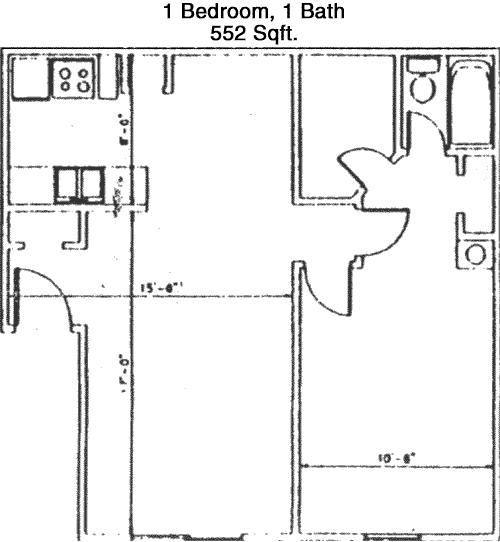 552 sq ft floorplan layout