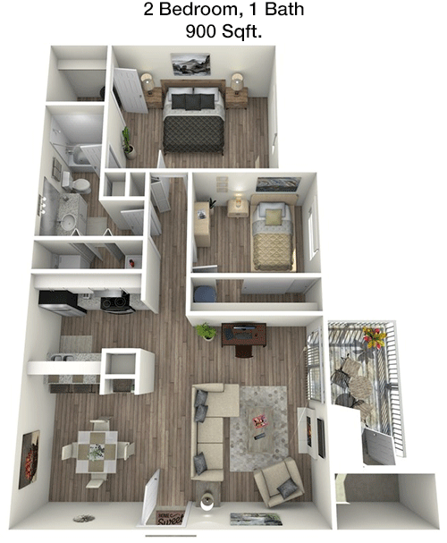 900 sq ft floorplan layout