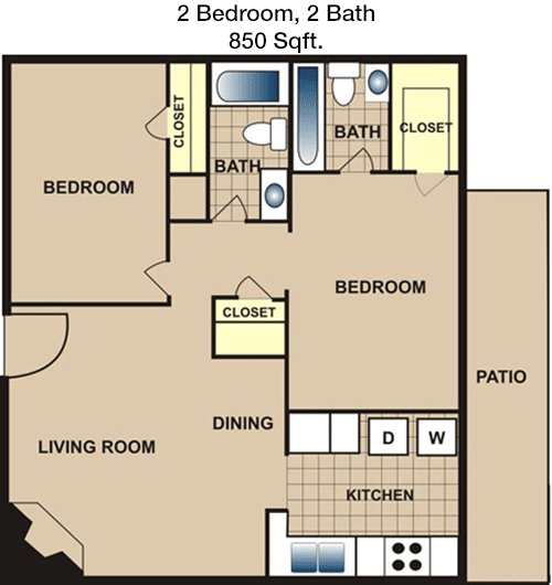850 sq ft floorplan layout