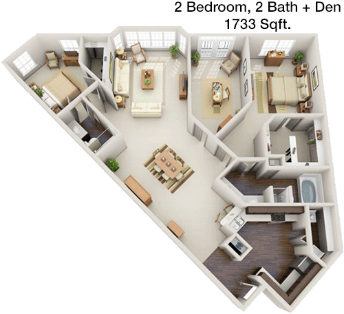 1,733 sq ft floorplan layout