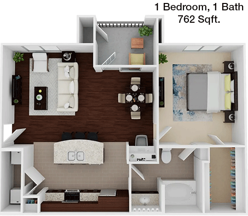 762 sq ft floorplan layout