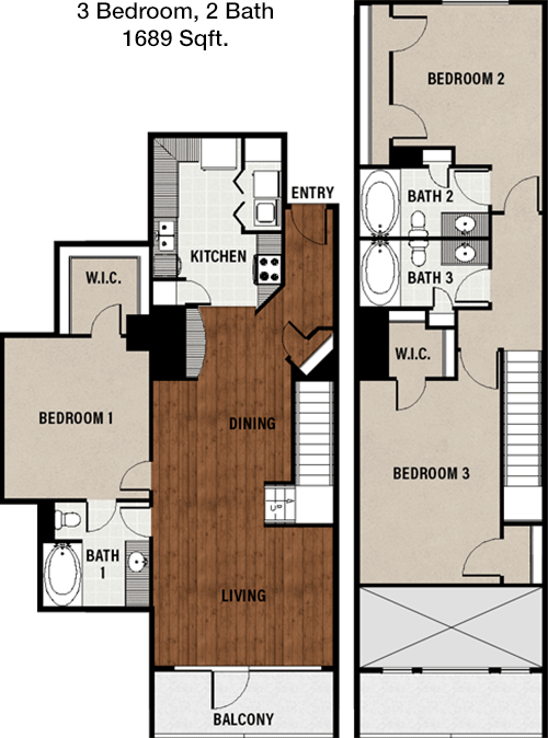 1,689 sq ft floorplan layout