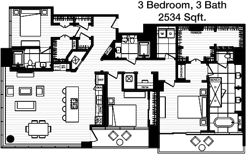 2,534 sq ft floorplan layout