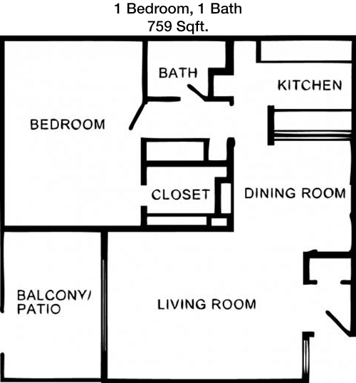 759 sq ft floorplan layout