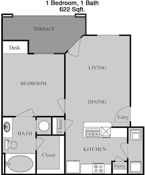 622 sq ft floorplan layout