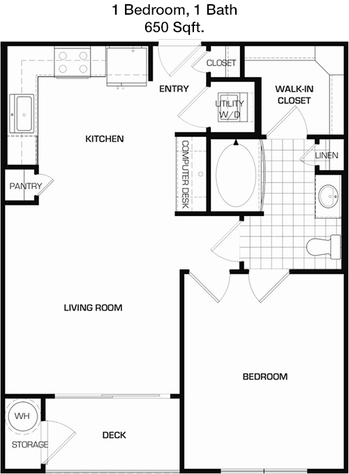 650 sq ft floorplan layout