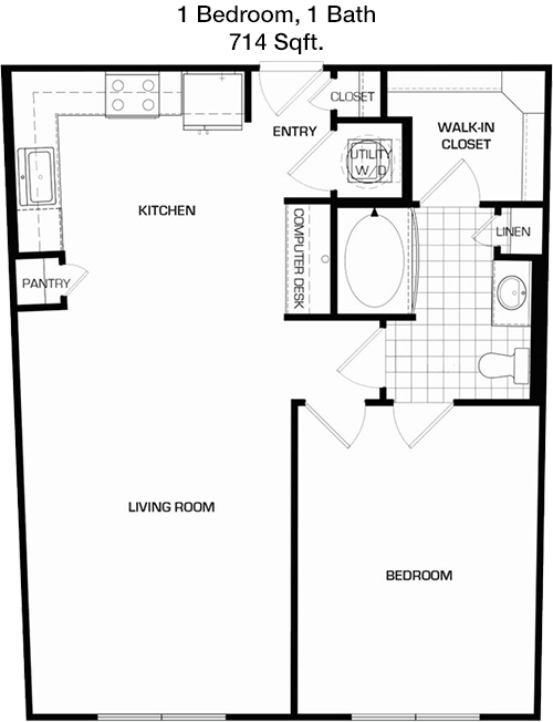 714 sq ft floorplan layout
