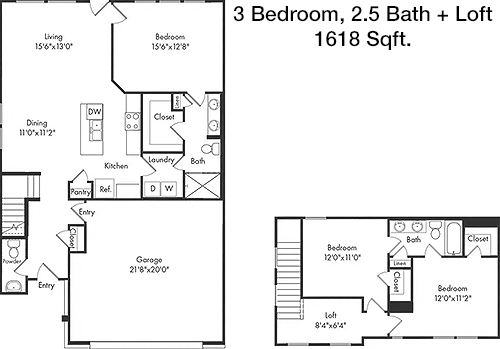 1,618 sq ft floorplan layout