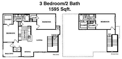 1,595 sq ft floorplan layout