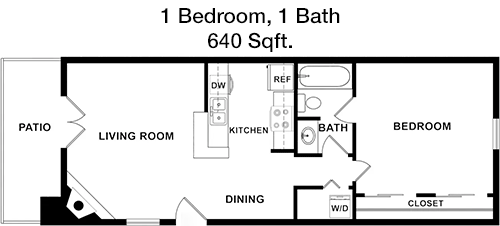 640 sq ft floorplan layout