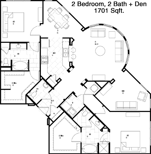1,701 sq ft floorplan layout