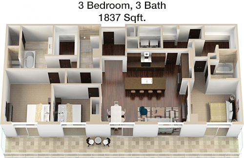 1,837 sq ft floorplan layout