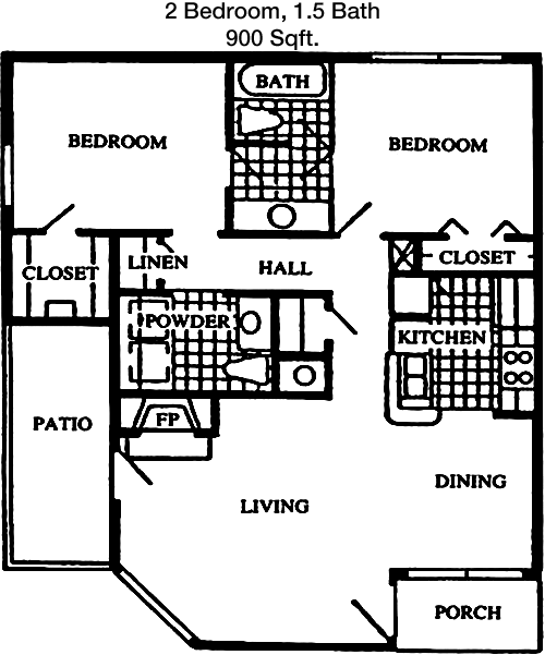 900 sq ft floorplan layout