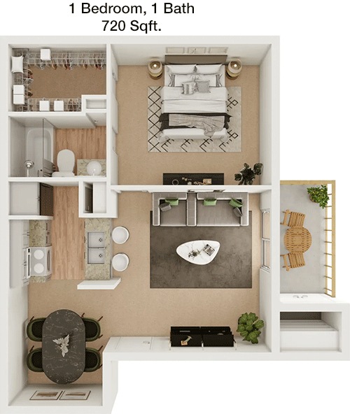 720 sq ft floorplan layout