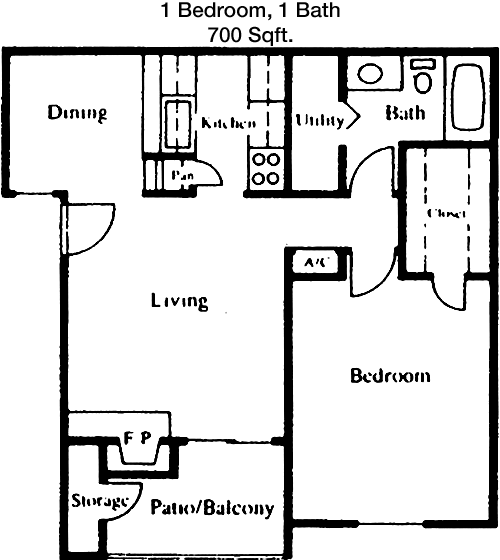 700 sq ft floorplan layout