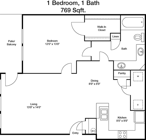 A floorplan layout